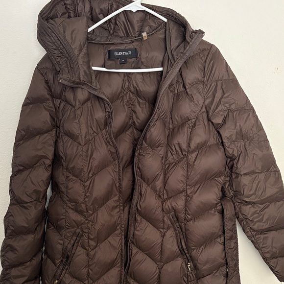 Ellen Tracy Jackets & Blazers - Ellen Tracy Women's Dark Brown Puffer Jacket